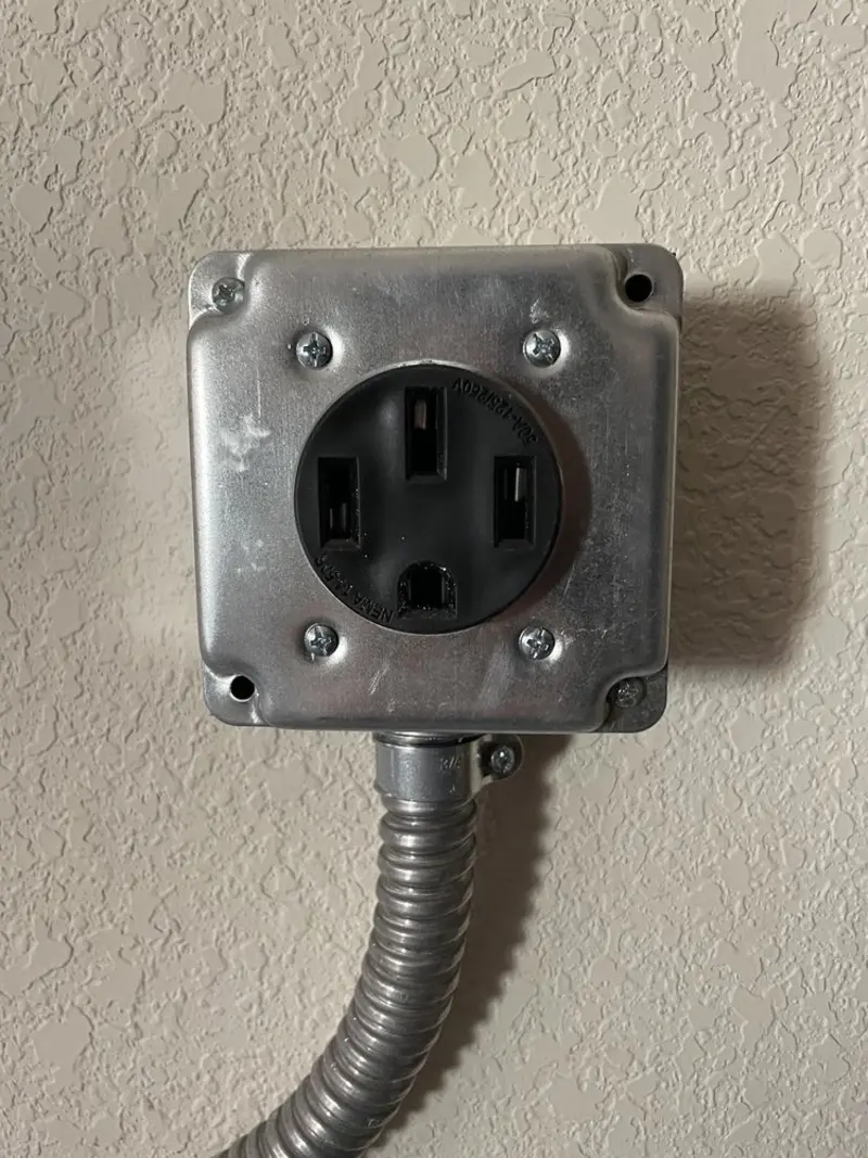 NEMA 14-50 outlet installed for Electrical Panel Upgrade in Las Vegas